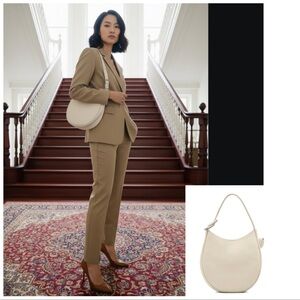 Marc Jacobs Leather Crescent Large Dual shoulder bag cream NWT RTL 495